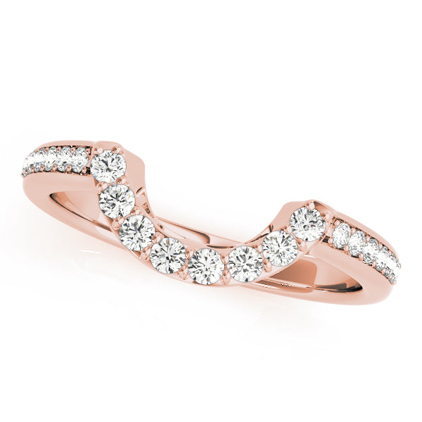 18K Rose Gold Multi-Diamond Wedding Band