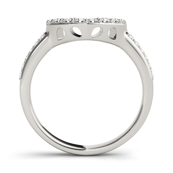 18K White Gold Multi-Diamond Wedding Band