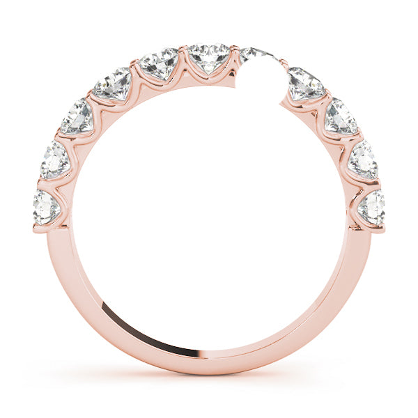 14K Rose Gold 1 CT Diamond Wedding Band