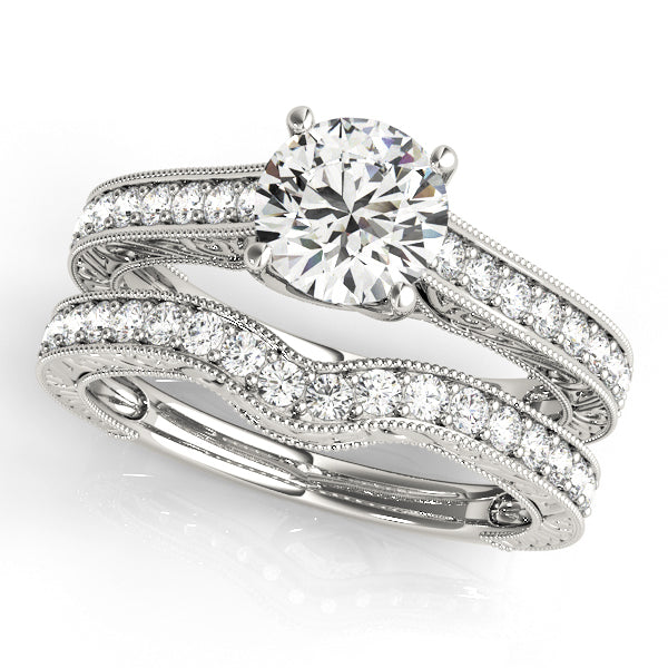 18K White Gold 1.25ctw Round Diamond Engagement Ring