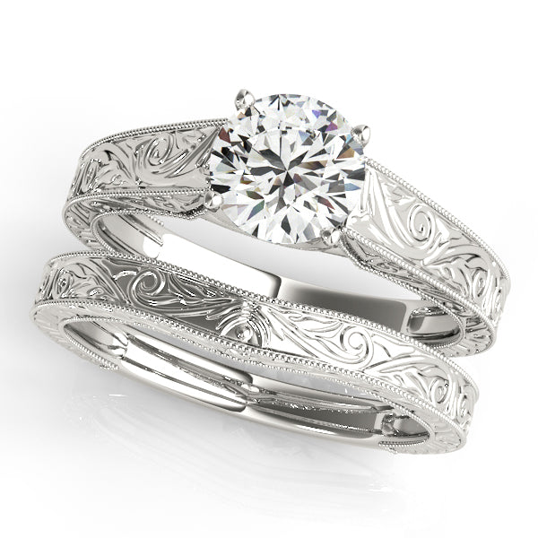 Platinum 1 CT Round Diamond Solitaire Engagement Ring