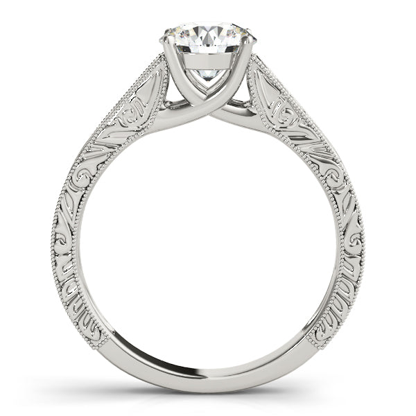 1ct Diamond 18K White Gold Solitaire Engagement Ring