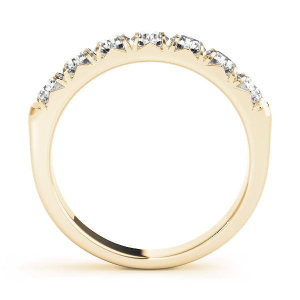 18K Yellow Gold Round Diamond Wedding Ring