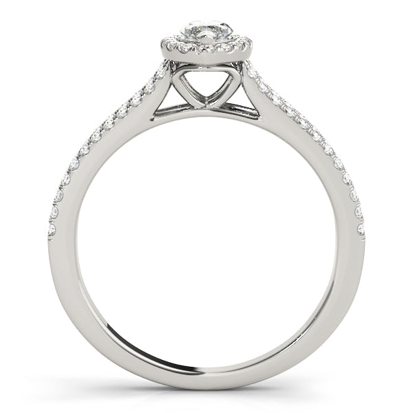 14K White Gold Marquise Diamond Engagement Ring