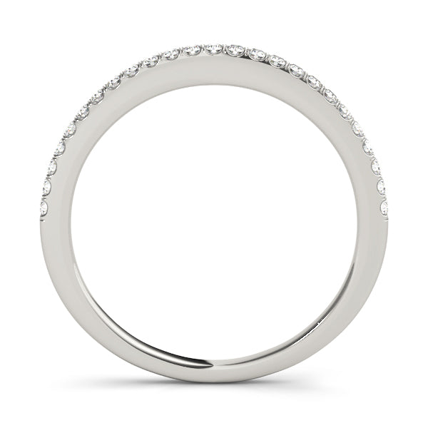14K White Gold 0.108ctw Diamond Wedding Band