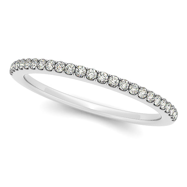 18K White Gold 0.108ctw Diamond Wedding Band
