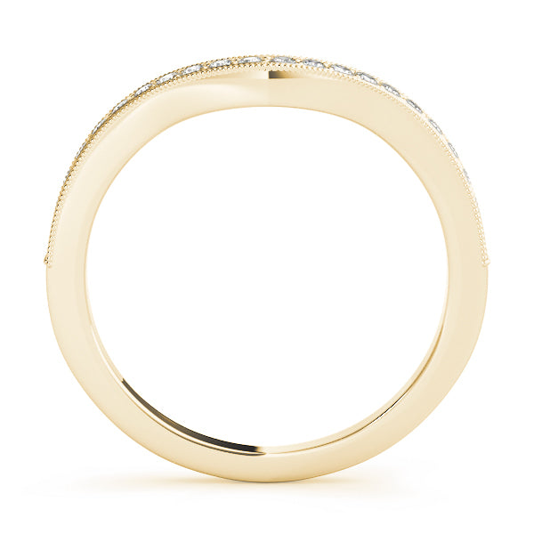 14K Yellow Gold 1/5 ct Diamond Wedding Band