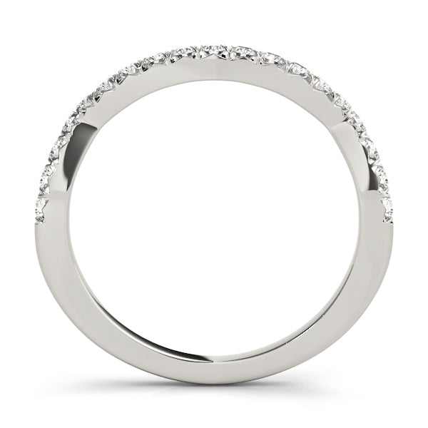 18K White Gold 0.19ctw Diamond Wedding Band