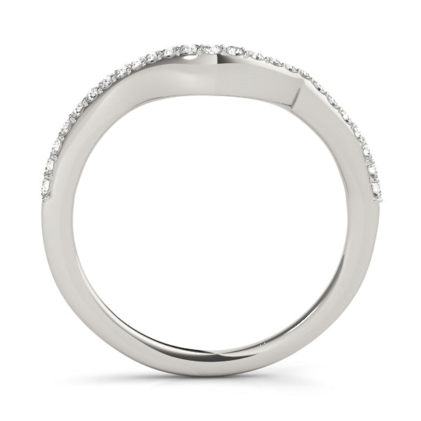 18K White Gold 0.25 CT Diamond Wedding Band