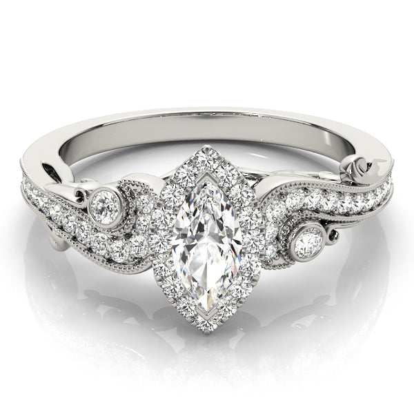 Platinum Marquise Diamond Engagement Ring 1.33ctw