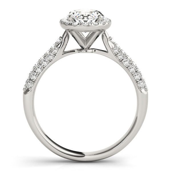Oval Diamond Halo Engagement Ring