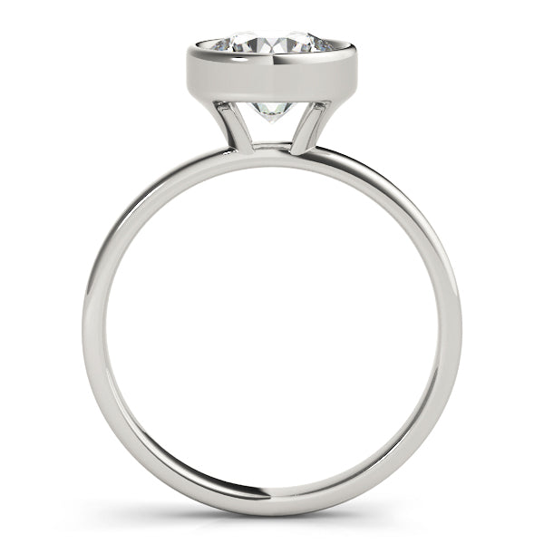 14K White Gold 1 CT Round Diamond Engagement Ring