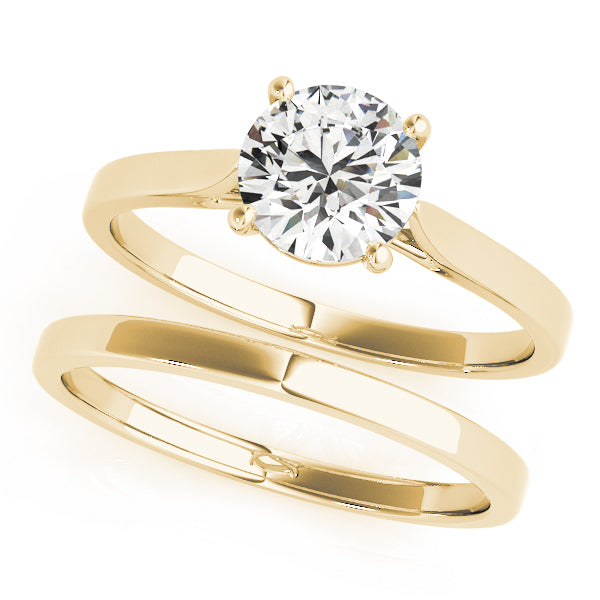 18K Yellow Gold 1 CT Diamond Engagement Ring