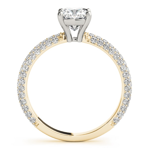 18K Yellow Gold 1 ct tw Pave Diamond Engagement Ring