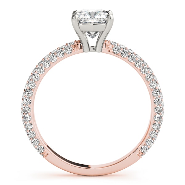 14K Rose Gold 1 ct tw Pave Diamond Engagement Ring