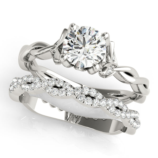 Platinum 7/8 ct Round Diamond Engagement Ring
