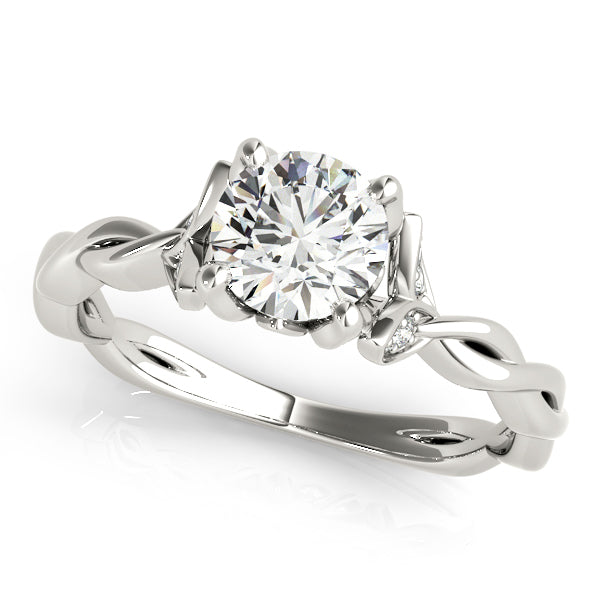 Platinum 7/8 ct Round Diamond Engagement Ring