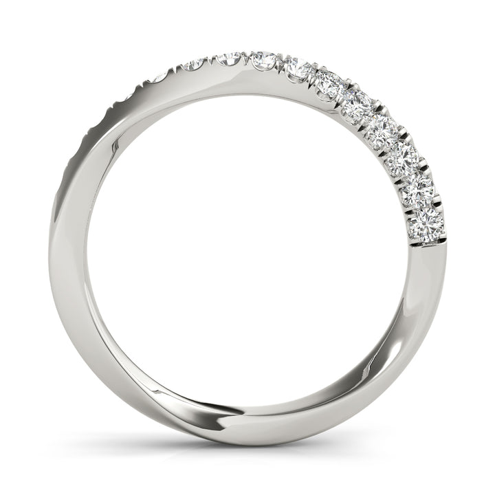 18K White Gold 0.21ctw Diamond Wedding Band