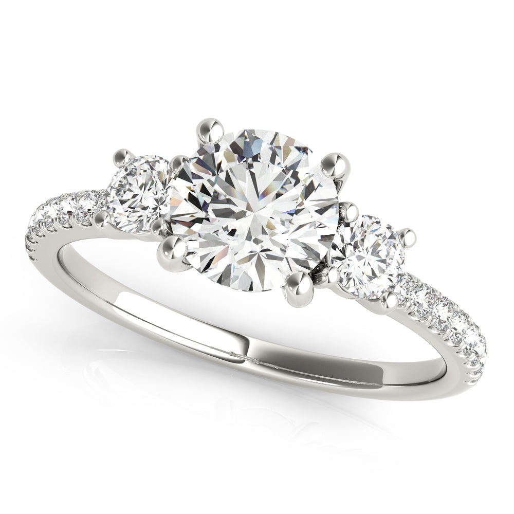 Platinum 1.24 ctw Round Diamond Engagement Ring