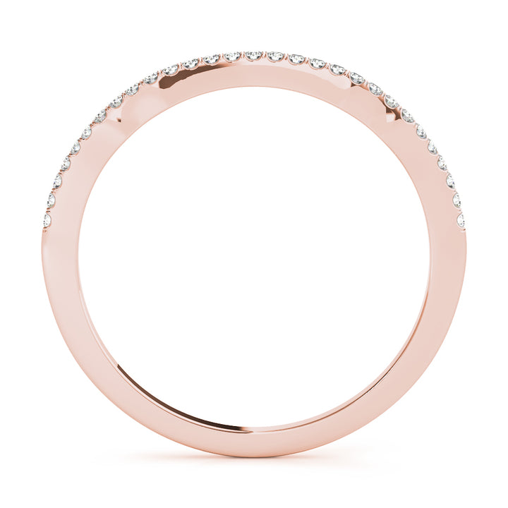 14K Rose Gold Diamond Wedding Ring