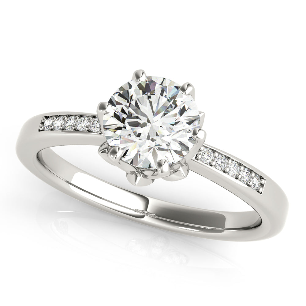 Platinum 1.125ctw Round Diamond Engagement Ring
