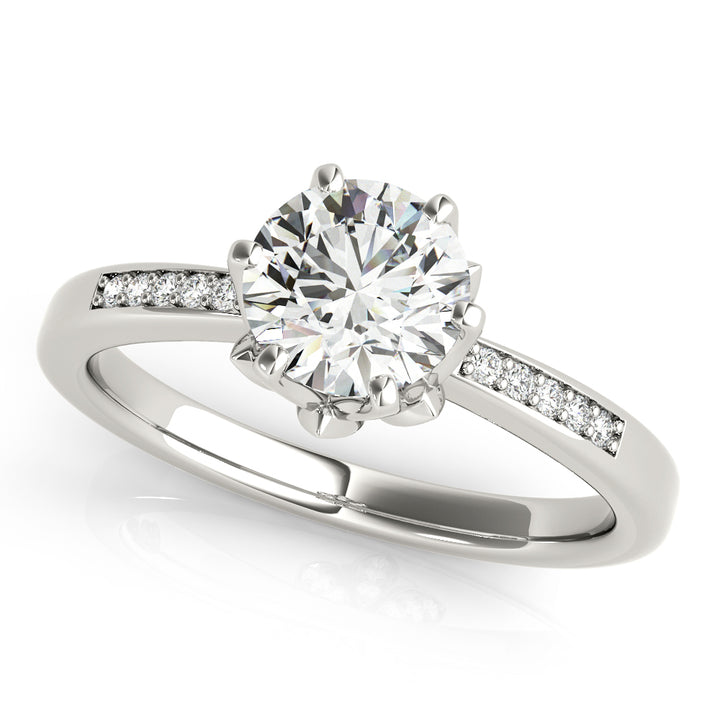 18K White Gold 1.125ctw Diamond Engagement Ring