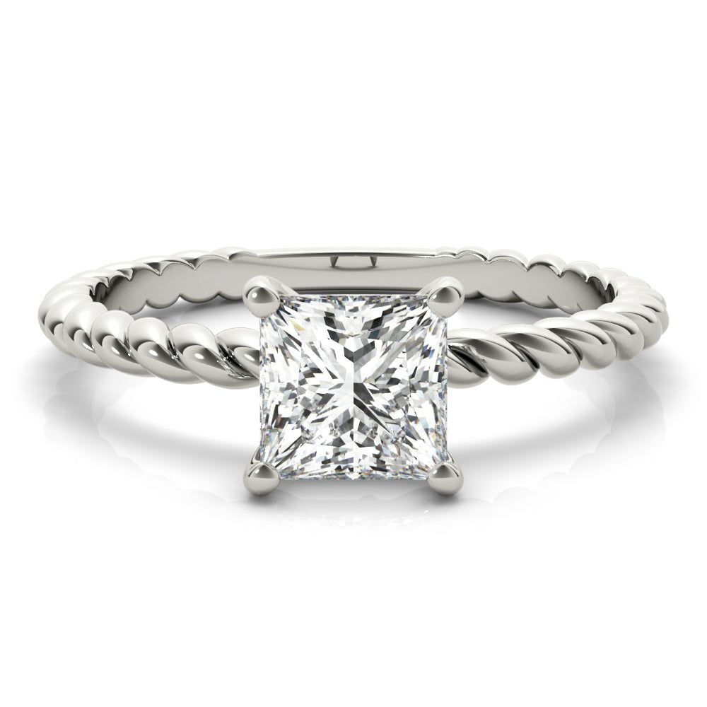 Platinum 5/8 CT Diamond Solitaire Engagement Ring