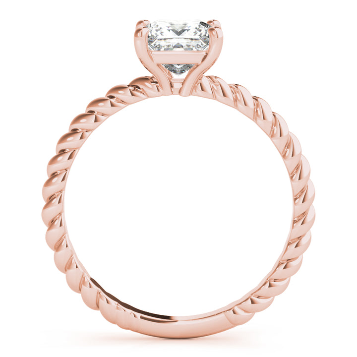 14K Rose Gold Diamond Solitaire Engagement Ring