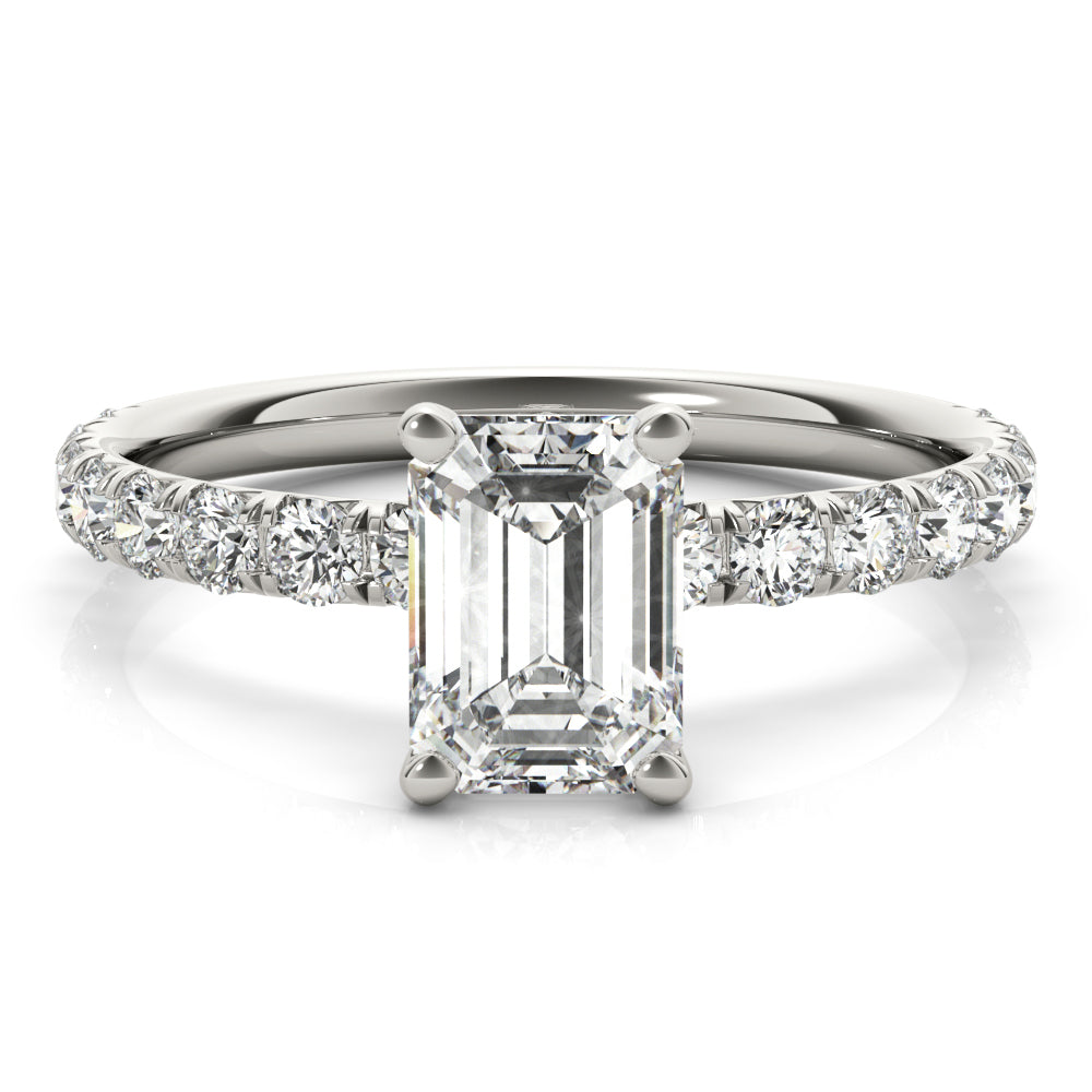 18K White Gold Multi-Diamond Engagement Ring