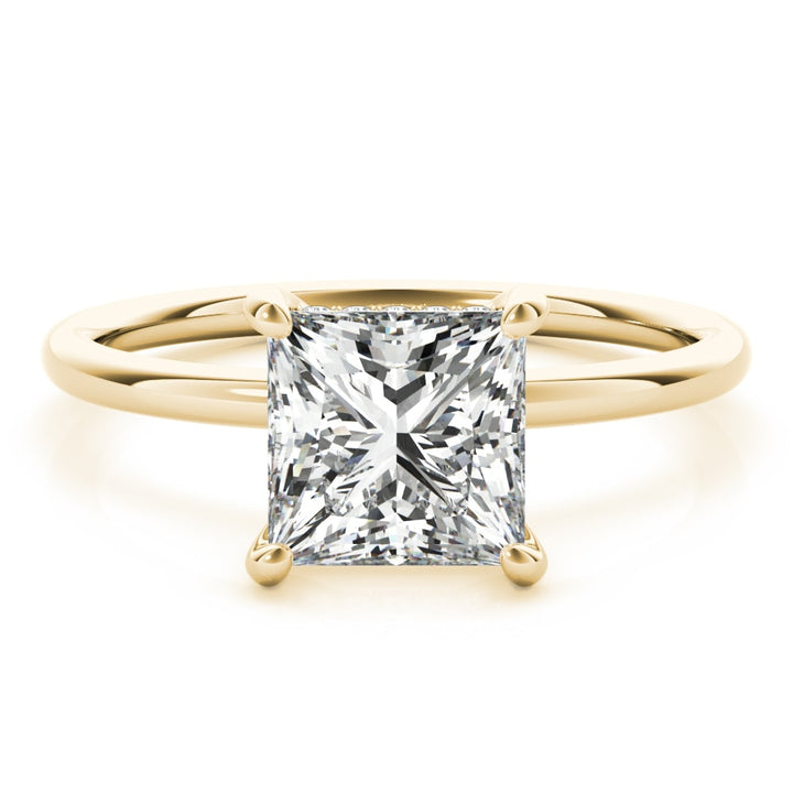 14K Yellow Gold 5/8 ct tw Halo Diamond Engagement Ring