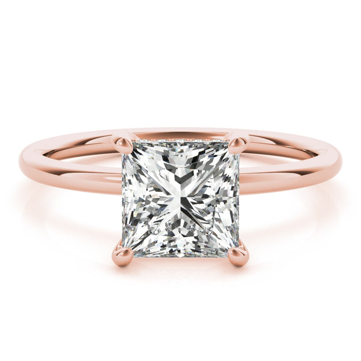 14K Rose Gold 5/8 ct tw Halo Diamond Engagement Ring