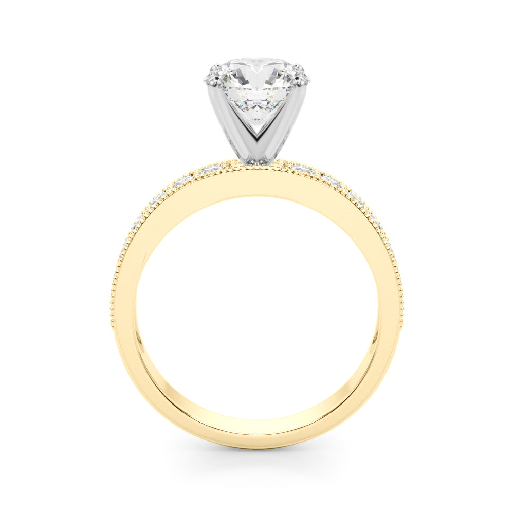 18K Yellow Gold 0.21ctw Round Diamond Engagement Ring