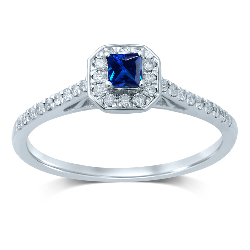 14K Diamond  SAPHIRE  RING