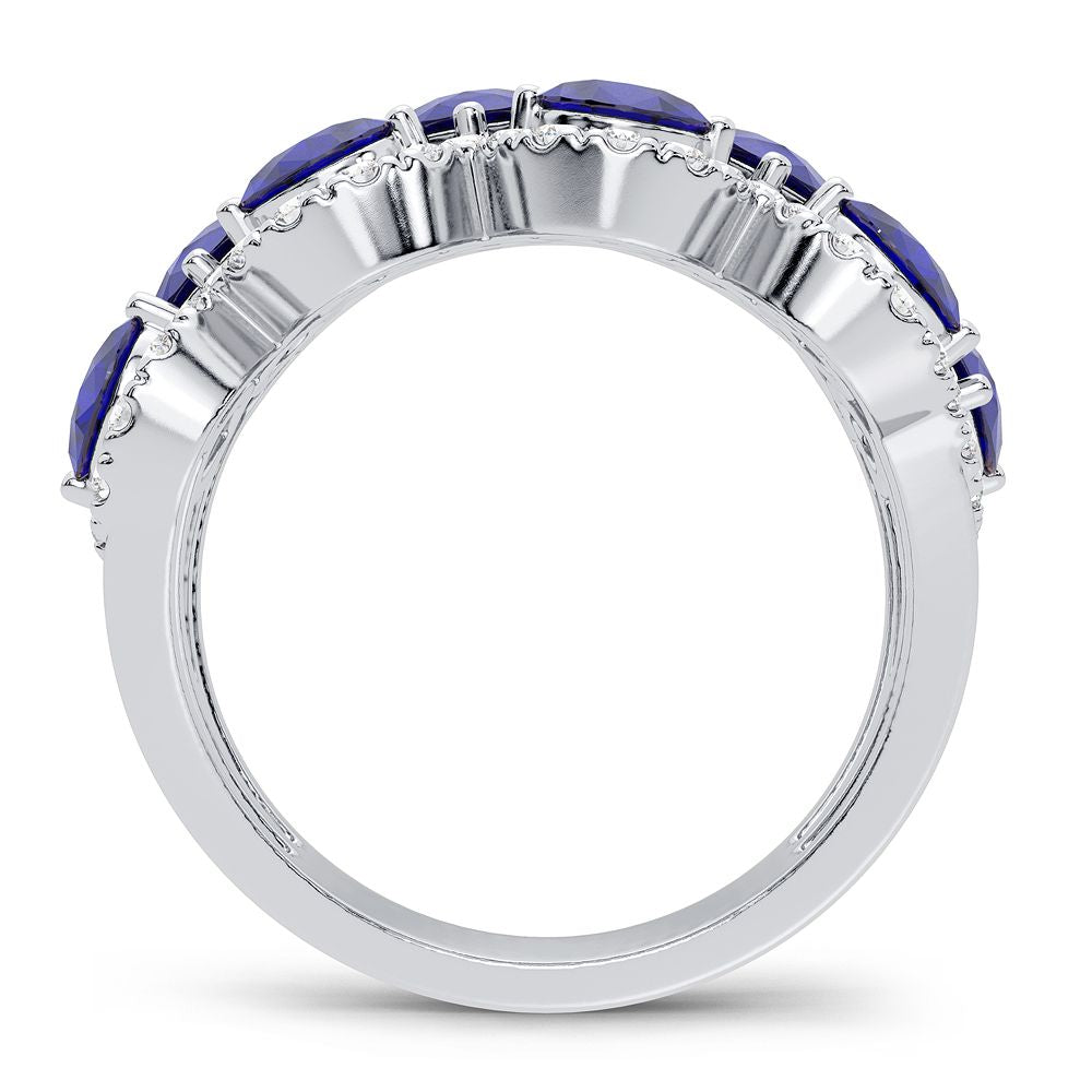 14K 0.50CT Diamond Ring Sapphire