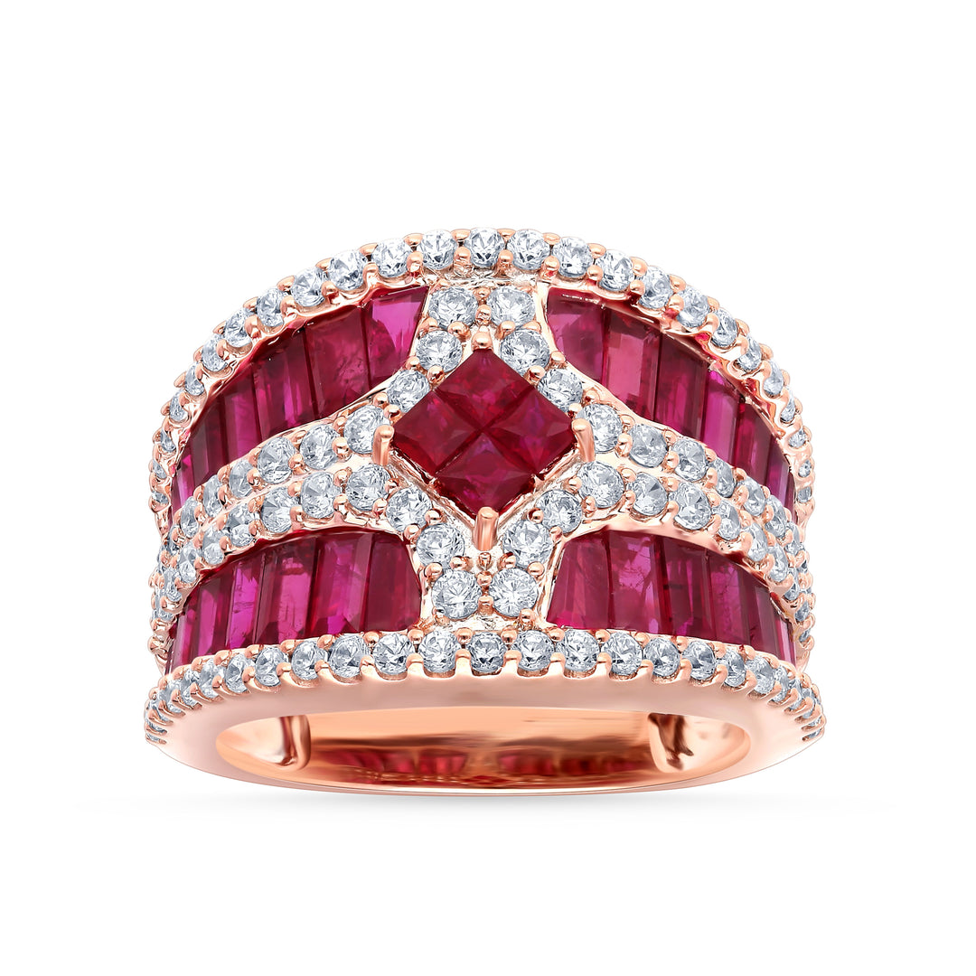 14K 1.20CT Diamond RUBY RING