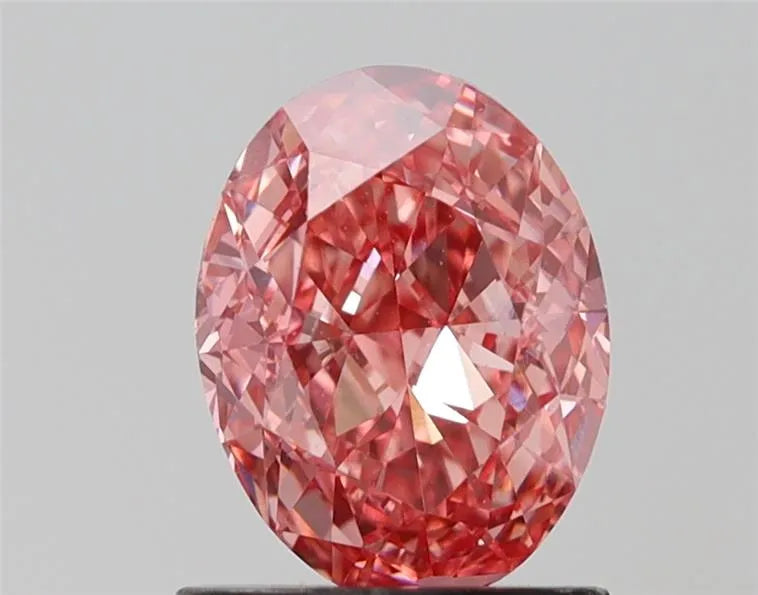 1.11ct Oval Lab Grown Diamond (Colour Fancy Vivid Pink, Clarity VVS2, IGI Certified)