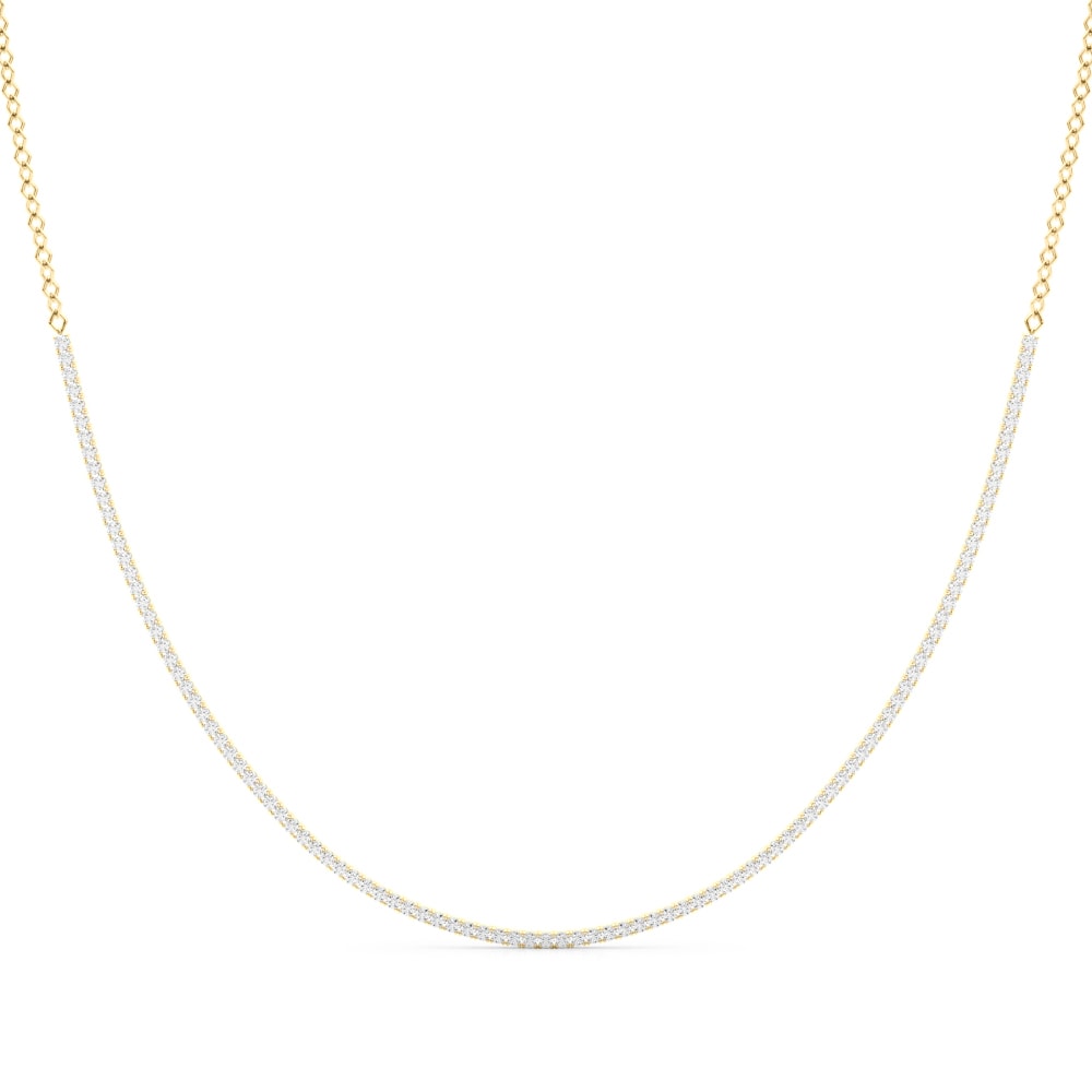 14K Yellow Gold 3 5/8 ct tw New Style Diamond Necklace
