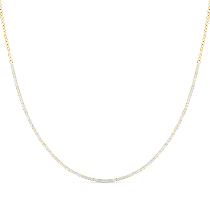 18K Yellow Gold 3.68 ct Diamond Statement Necklace