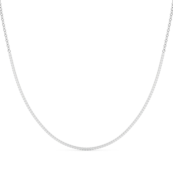 18K White Gold Multi-Diamond Pendant Necklace