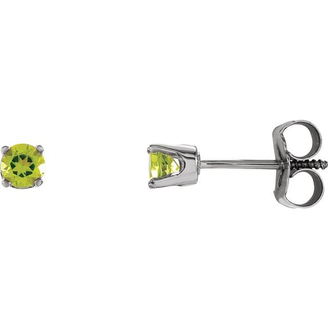 Round 4-Prong Youth Birthstone Stud Earrings