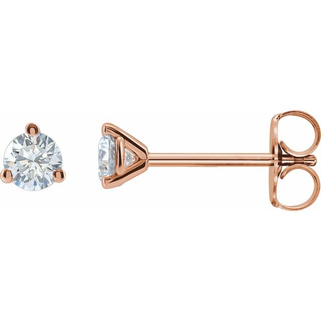 Round 3-Prong Cocktail-Style Stud Earrings