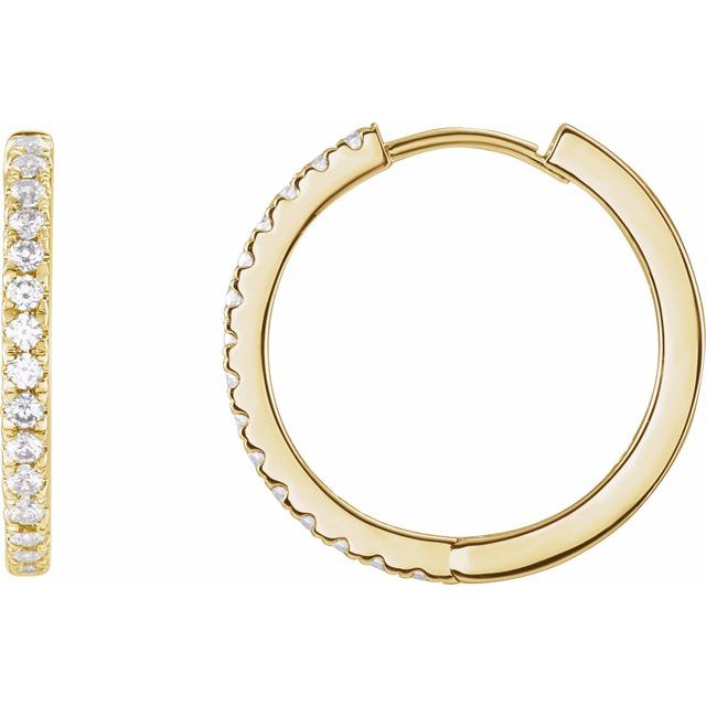 Lab-Grown Diamond Hoop Earrings