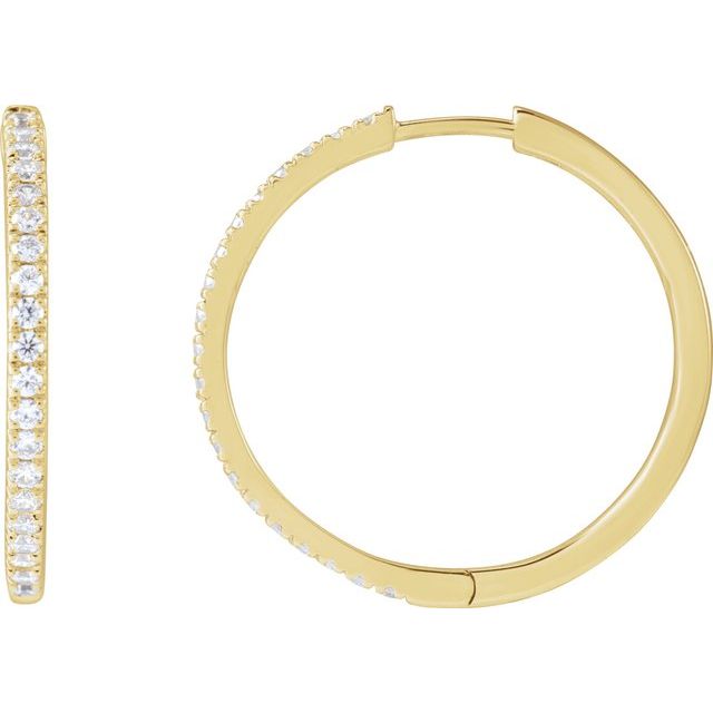Lab-Grown Diamond Hoop Earrings