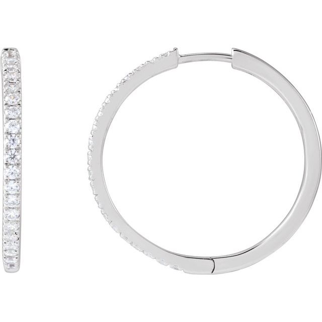 Lab-Grown Diamond Hoop Earrings