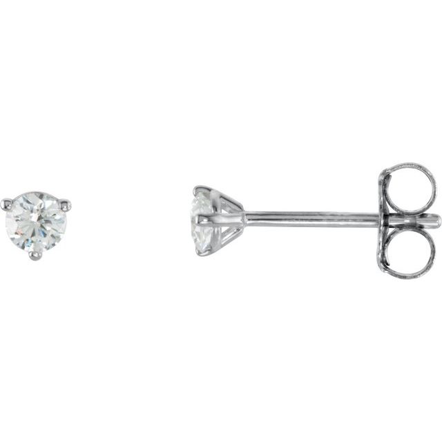 Round 3-Prong Cocktail-Style Stud Earrings