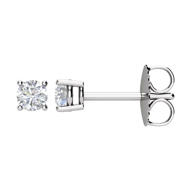 Round 4-Prong Stud Earrings