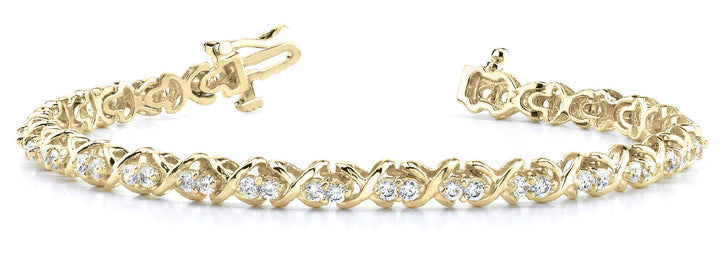 18K Yellow Gold 1.4 CT Diamond Line Bracelet