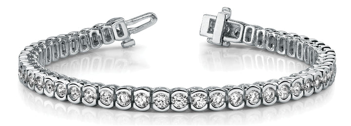 18K White Gold 10.5 CT Diamond In-Line Bracelet