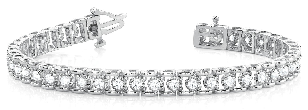 18K White Gold Diamond Tennis Bracelet