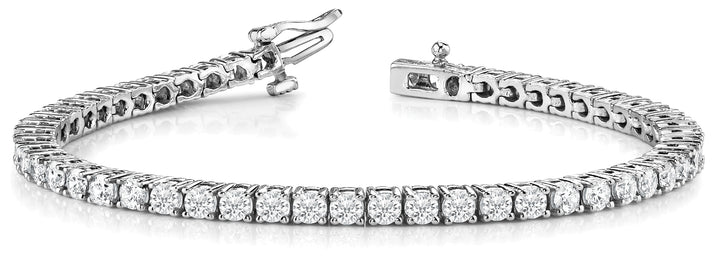 Platinum 10.38ctw Round Diamond In-Line Bracelet